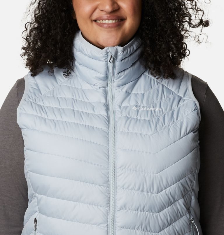 Women's Columbia Powder Lite Vest Light Grey | Plus Size CA-XCL03